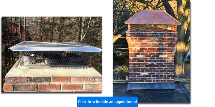 Contact us to schedule an appointment to replace or repair your chimney cap.